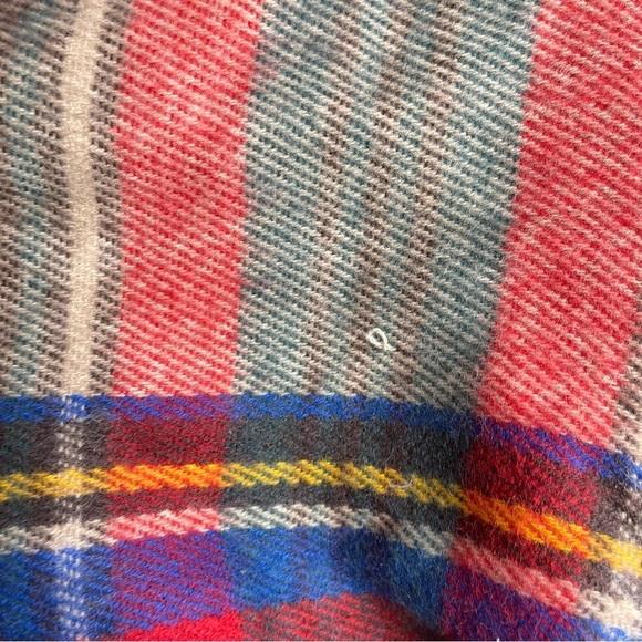 Fall Blanket Scarf by Tickled Pink Plaid Multicolored Fringe - Picture 5 of 10